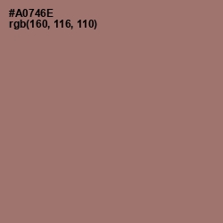 #A0746E - Coral Tree Color Image