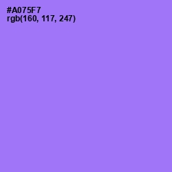 #A075F7 - Medium Purple Color Image