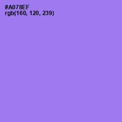#A078EF - Medium Purple Color Image