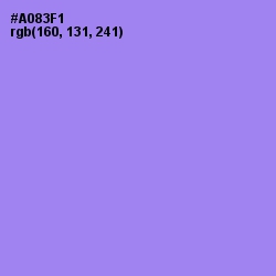 #A083F1 - Dull Lavender Color Image