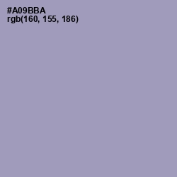 #A09BBA - Amethyst Smoke Color Image