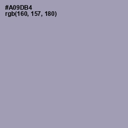 #A09DB4 - Amethyst Smoke Color Image