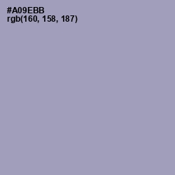 #A09EBB - Amethyst Smoke Color Image
