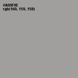 #A09F9E - Dusty Gray Color Image