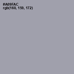 #A09FAC - Amethyst Smoke Color Image