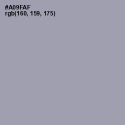 #A09FAF - Amethyst Smoke Color Image