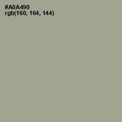 #A0A490 - Gray Olive Color Image