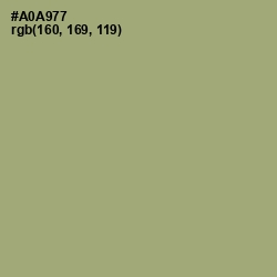 #A0A977 - Green Smoke Color Image