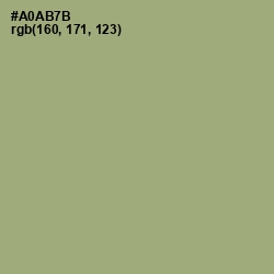 #A0AB7B - Green Smoke Color Image