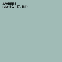 #A0BBB5 - Tower Gray Color Image