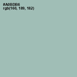 #A0BDB6 - Tower Gray Color Image