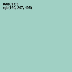 #A0CFC3 - Opal Color Image