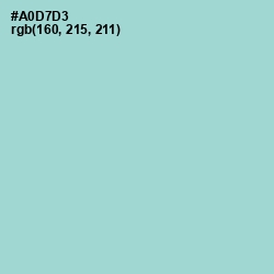 #A0D7D3 - Aqua Island Color Image