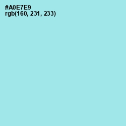 #A0E7E9 - Blizzard Blue Color Image