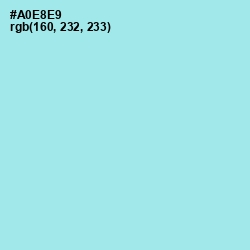 #A0E8E9 - Blizzard Blue Color Image