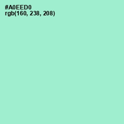 #A0EED0 - Water Leaf Color Image