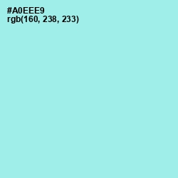 #A0EEE9 - Blizzard Blue Color Image