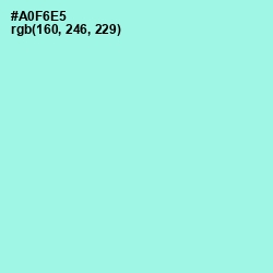 #A0F6E5 - Ice Cold Color Image