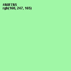 #A0F7A5 - Celadon Color Image
