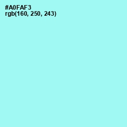 #A0FAF3 - Ice Cold Color Image
