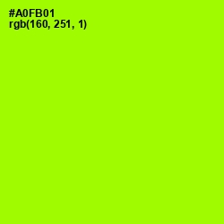 #A0FB01 - Lime Color Image