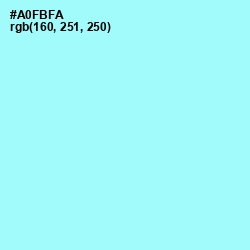 #A0FBFA - Ice Cold Color Image