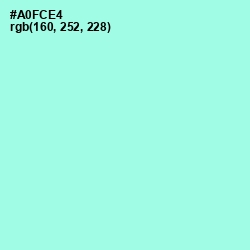 #A0FCE4 - Ice Cold Color Image