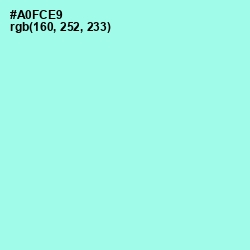 #A0FCE9 - Ice Cold Color Image