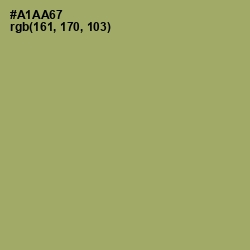 #A1AA67 - Green Smoke Color Image