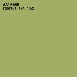 #A1AE66 - Green Smoke Color Image