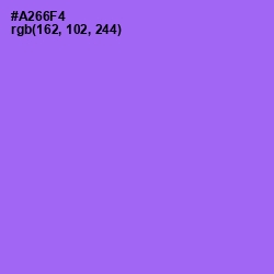 #A266F4 - Medium Purple Color Image