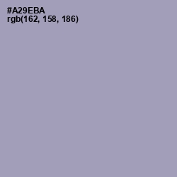 #A29EBA - Amethyst Smoke Color Image