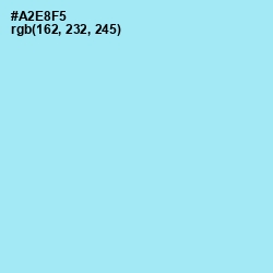 #A2E8F5 - Blizzard Blue Color Image