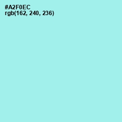 #A2F0EC - Blizzard Blue Color Image