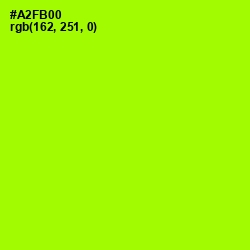 #A2FB00 - Lime Color Image