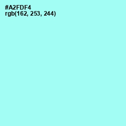 #A2FDF4 - Ice Cold Color Image