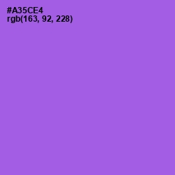 #A35CE4 - Medium Purple Color Image