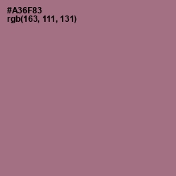 #A36F83 - Turkish Rose Color Image