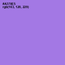 #A378E5 - Medium Purple Color Image