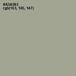 #A3A593 - Gray Olive Color Image