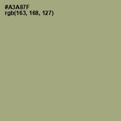 #A3A87F - Green Smoke Color Image