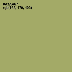 #A3AA67 - Green Smoke Color Image