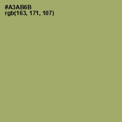 #A3AB6B - Green Smoke Color Image