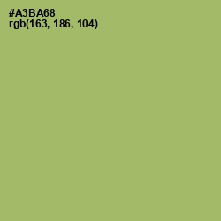 #A3BA68 - Green Smoke Color Image