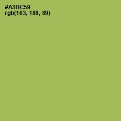 #A3BC59 - Olive Green Color Image