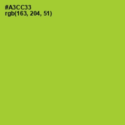 #A3CC33 - Key Lime Pie Color Image