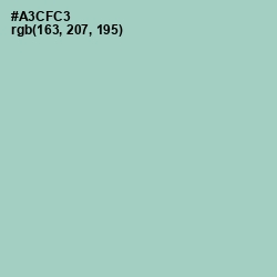 #A3CFC3 - Opal Color Image