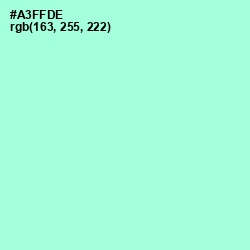 #A3FFDE - Magic Mint Color Image