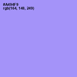 #A494F9 - Dull Lavender Color Image