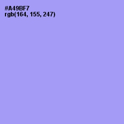 #A49BF7 - Dull Lavender Color Image